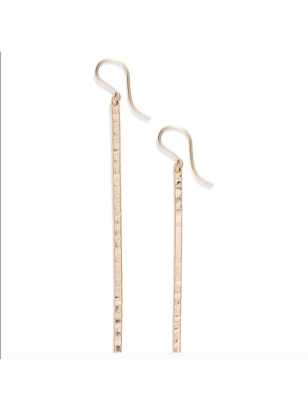 Nashelle Pure Bar Drop Earrings Gold